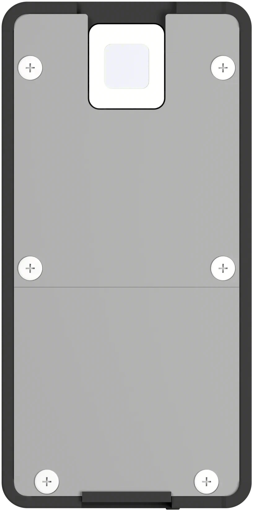 XD3 back: the detector window sits at the top, facing the beam.